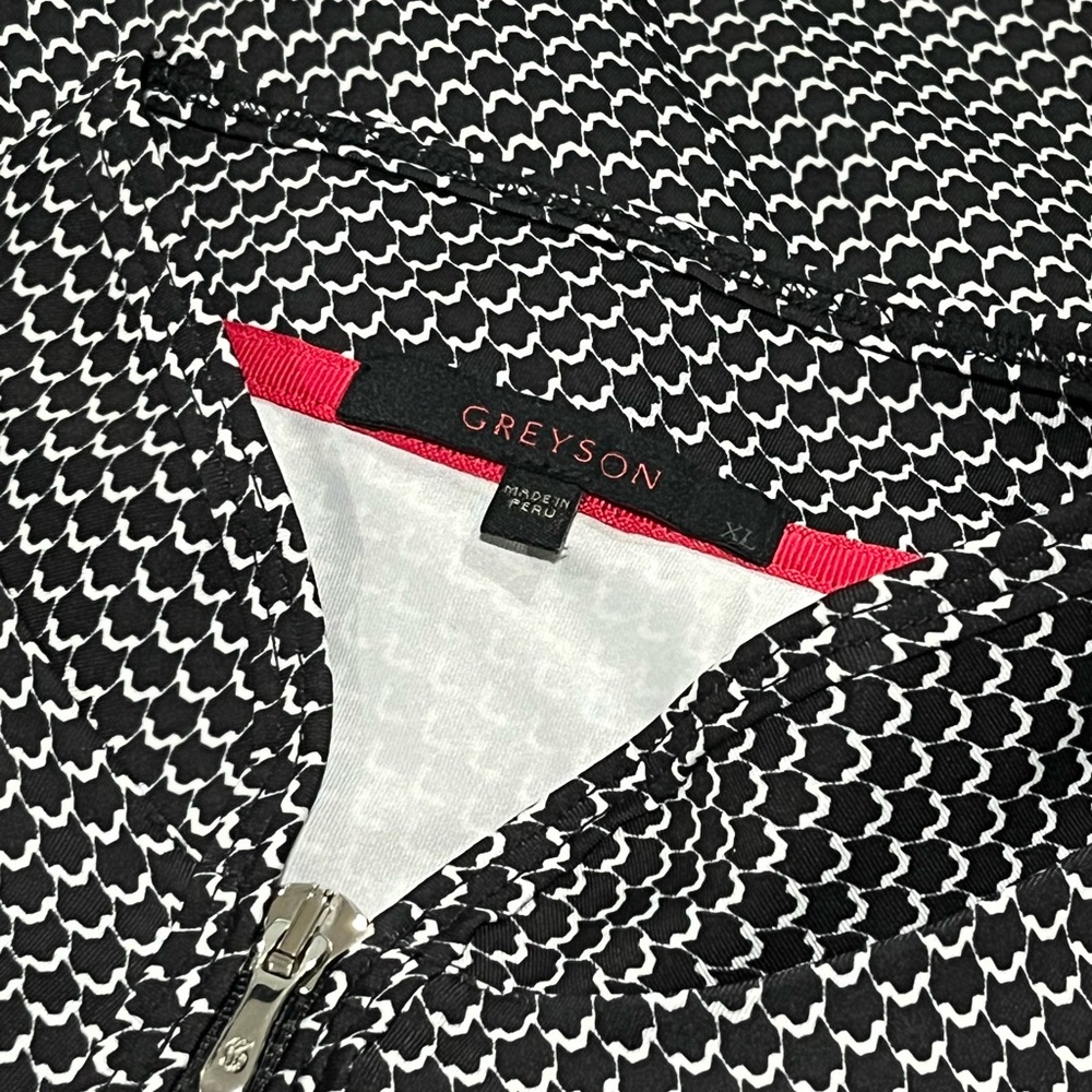 Greyson Black/White Patterned Golf Tank Top. XL. - Picture 4 of 4